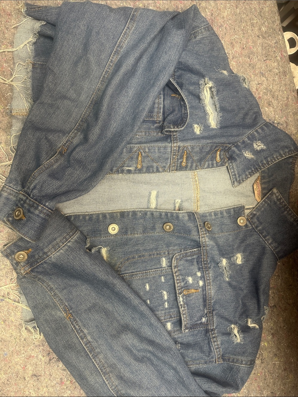 Highway Jeans Distressed Blue Denim Jacket